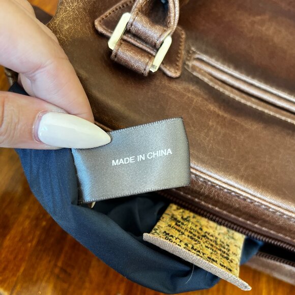 Brown Vegan Leather Matt & Nat Malone Doctor Satchel Bag - Picture 9 of 11